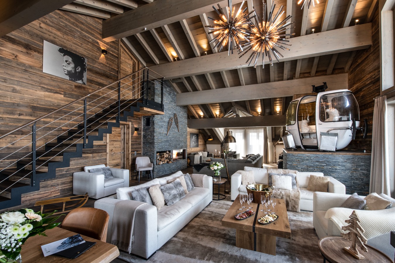 Courchevel 1650 Luxury Rental Appartment Amerile Living Room 2