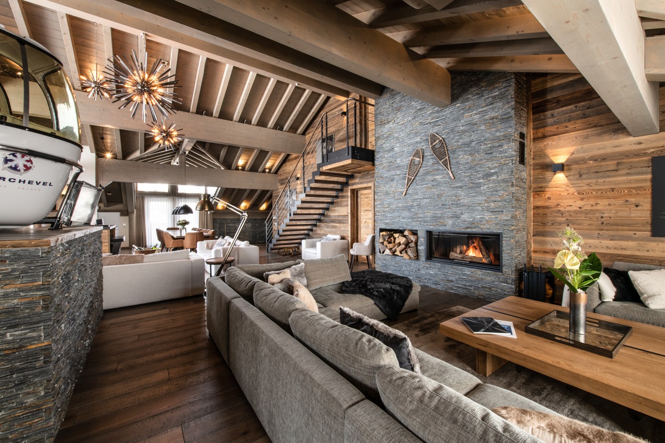 Courchevel 1650 Luxury Rental Appartment Amerile Living Room