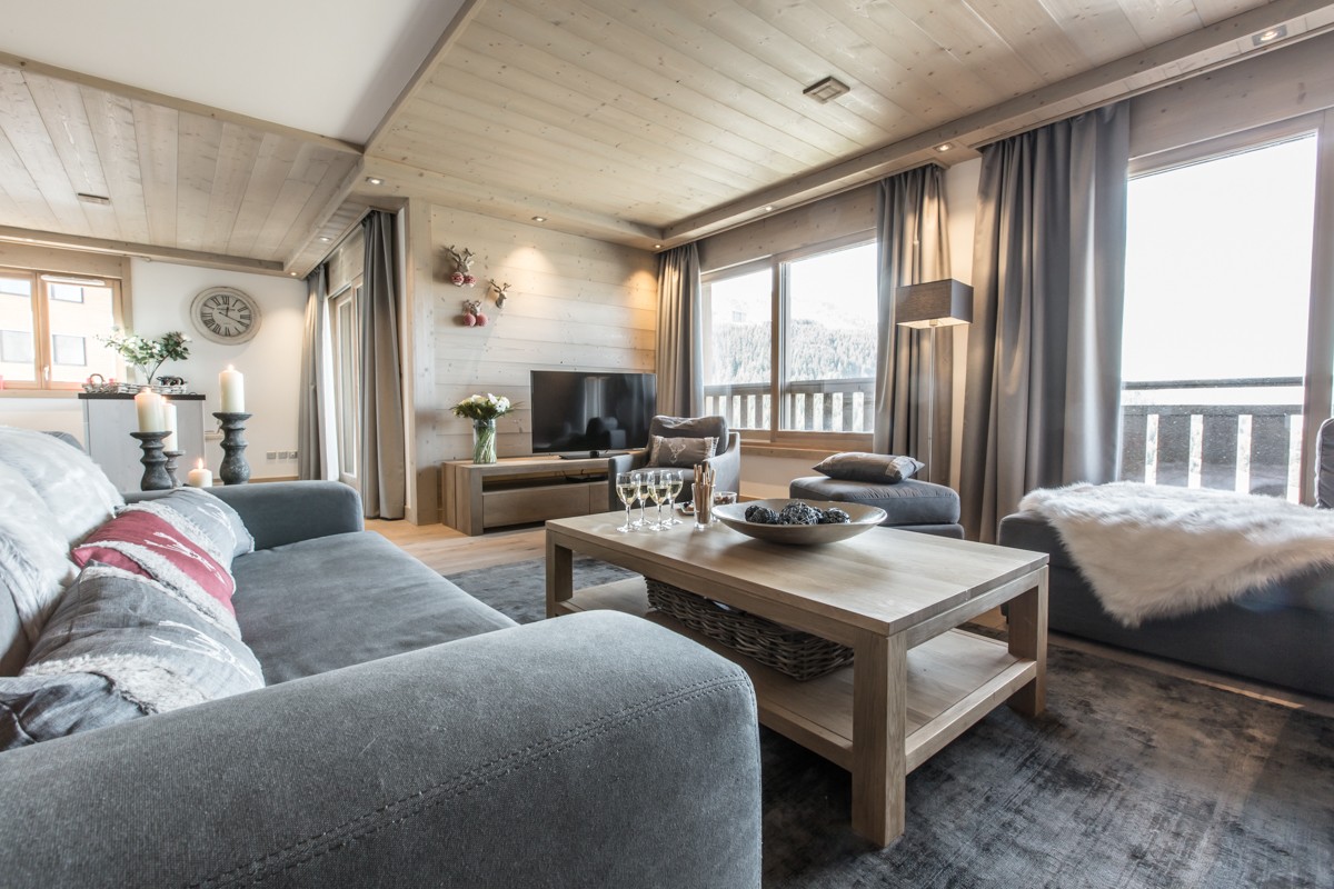 Courchevel 1650 Luxury Rental Appartment Ammonite Living Room 5