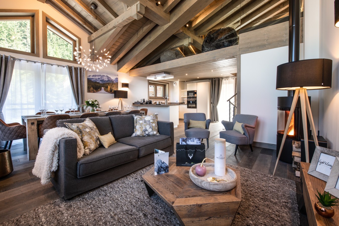 Courchevel 1650 Luxury Rental Chalet Akarlonte Living Room 2