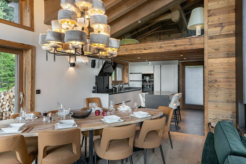 Courchevel 1650 Luxury Rental Chalet Akurlonte Dining Room