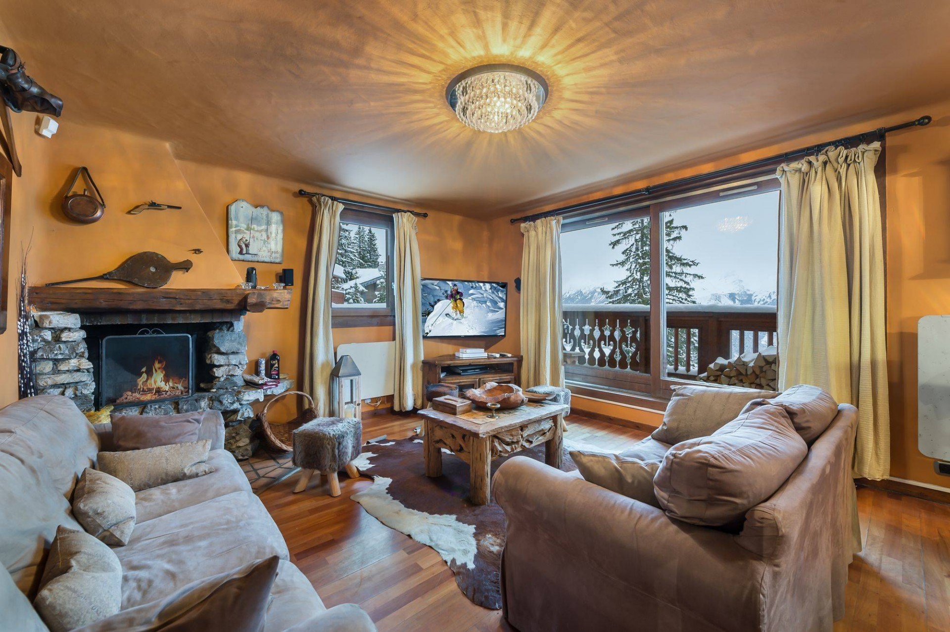 Courchevel 1850 Luxury Rental Appartment Calomel Living Room 2