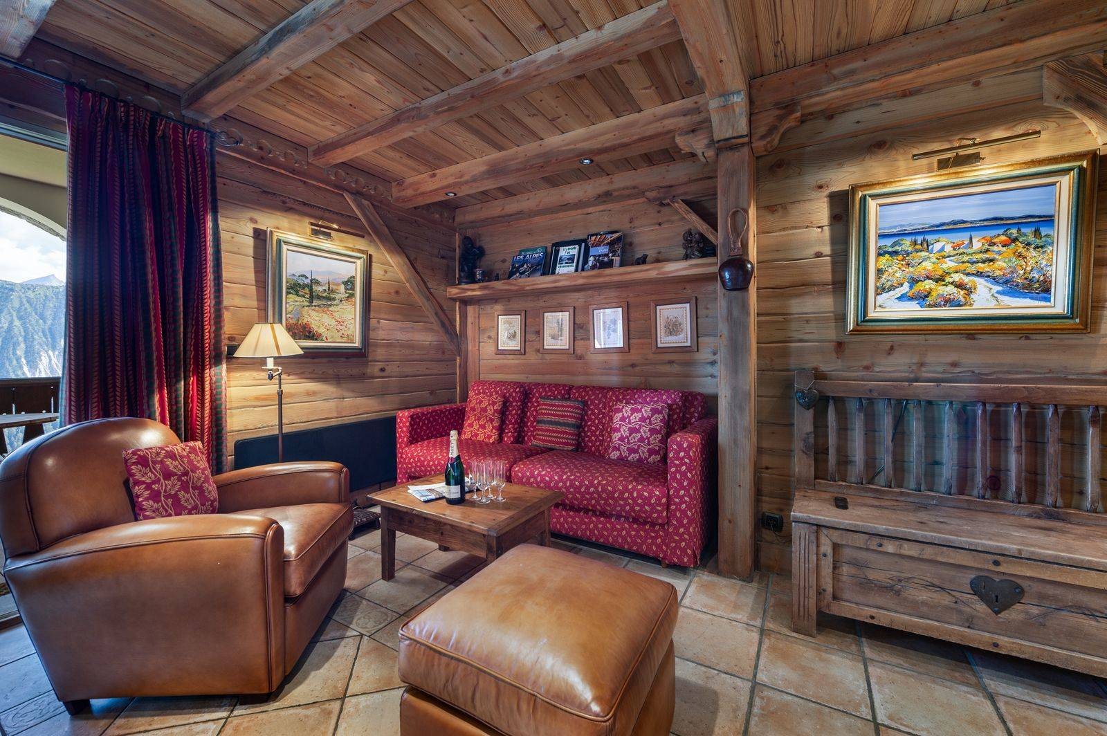 Courchevel 1850 Luxury Rental Appartment Carrolate Living Room  2