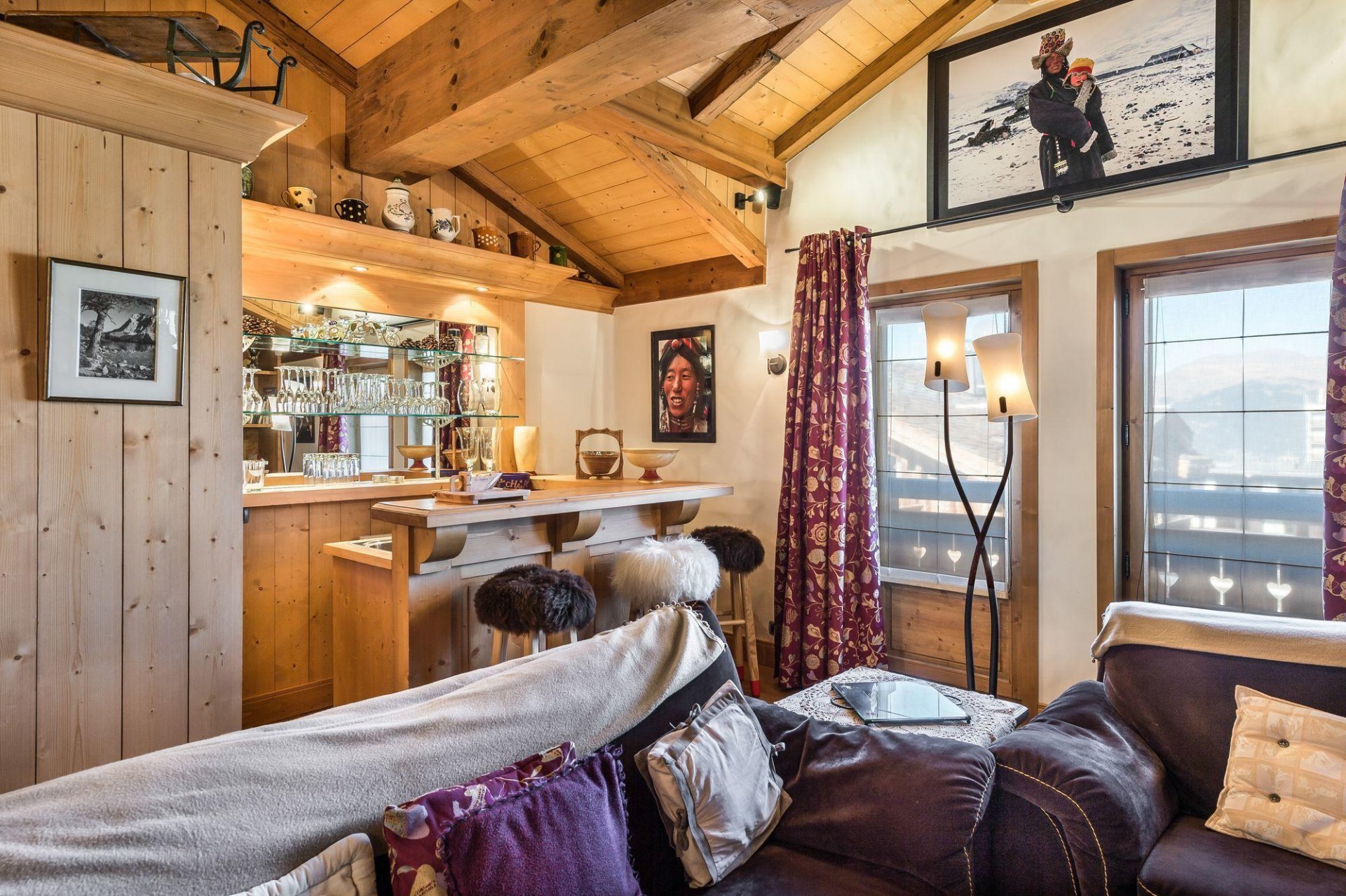 Courchevel 1850 Luxury Rental Appartment Cetanite Living Room