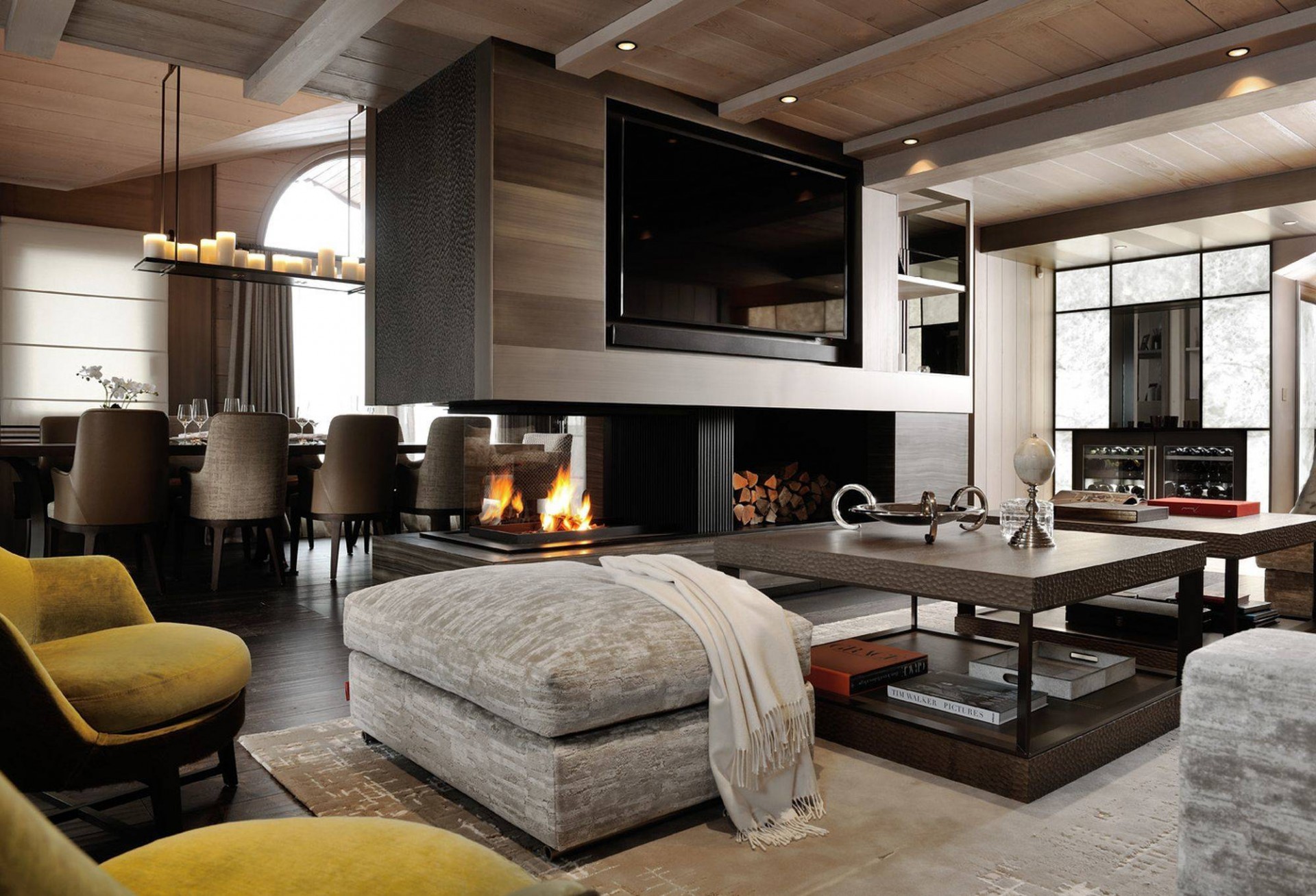 Courchevel 1850 Location Appartement Luxe Dalpina Séjour