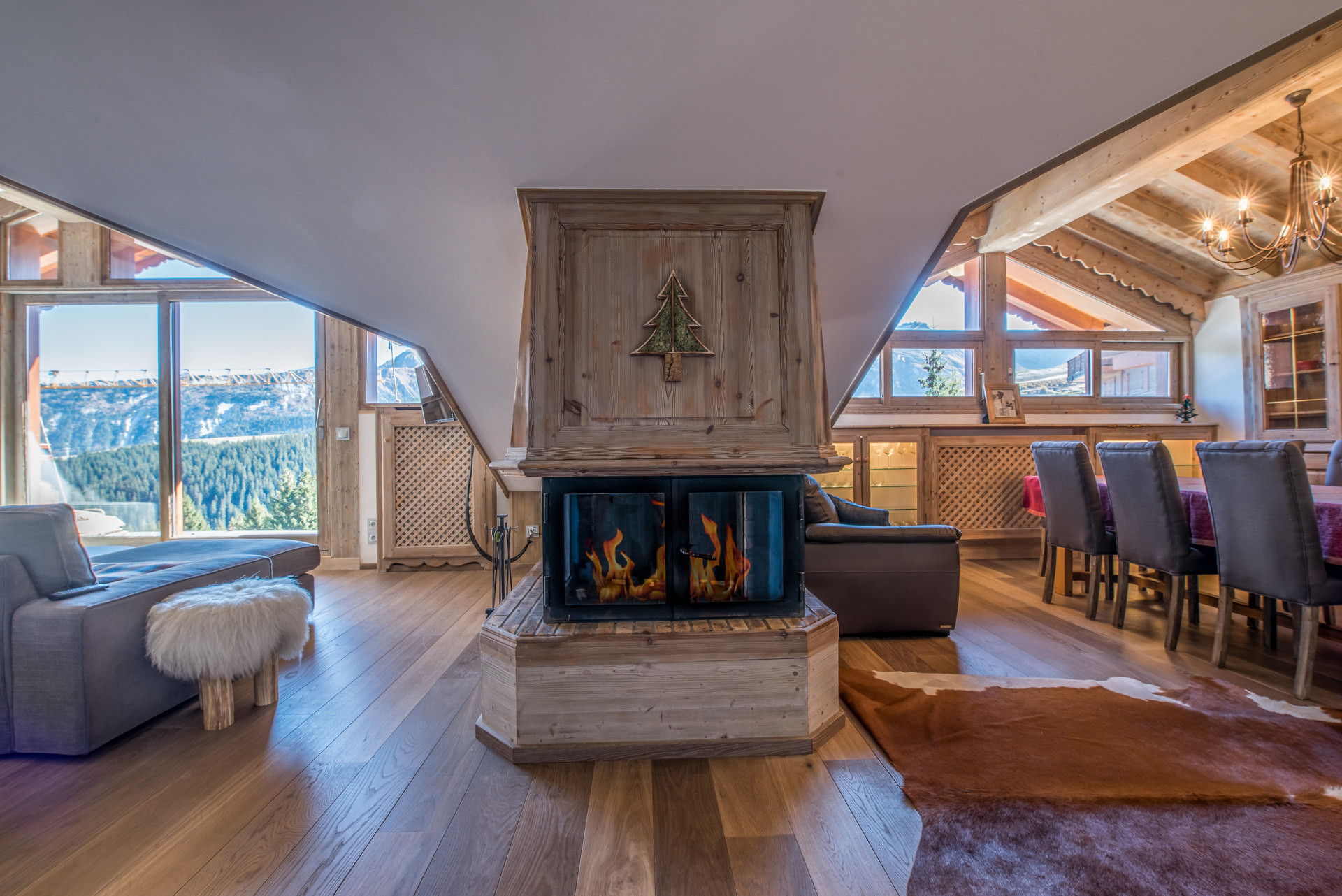 Courchevel 1850 Location Appartement Dans Résidence Luxe Niuliu Salon