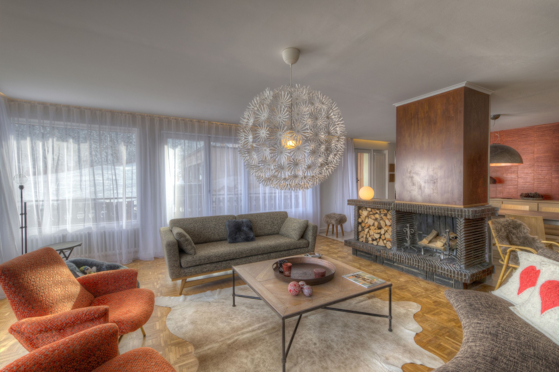 Courchevel 1850 Luxury Rental Appartment Taramite Living Room 2