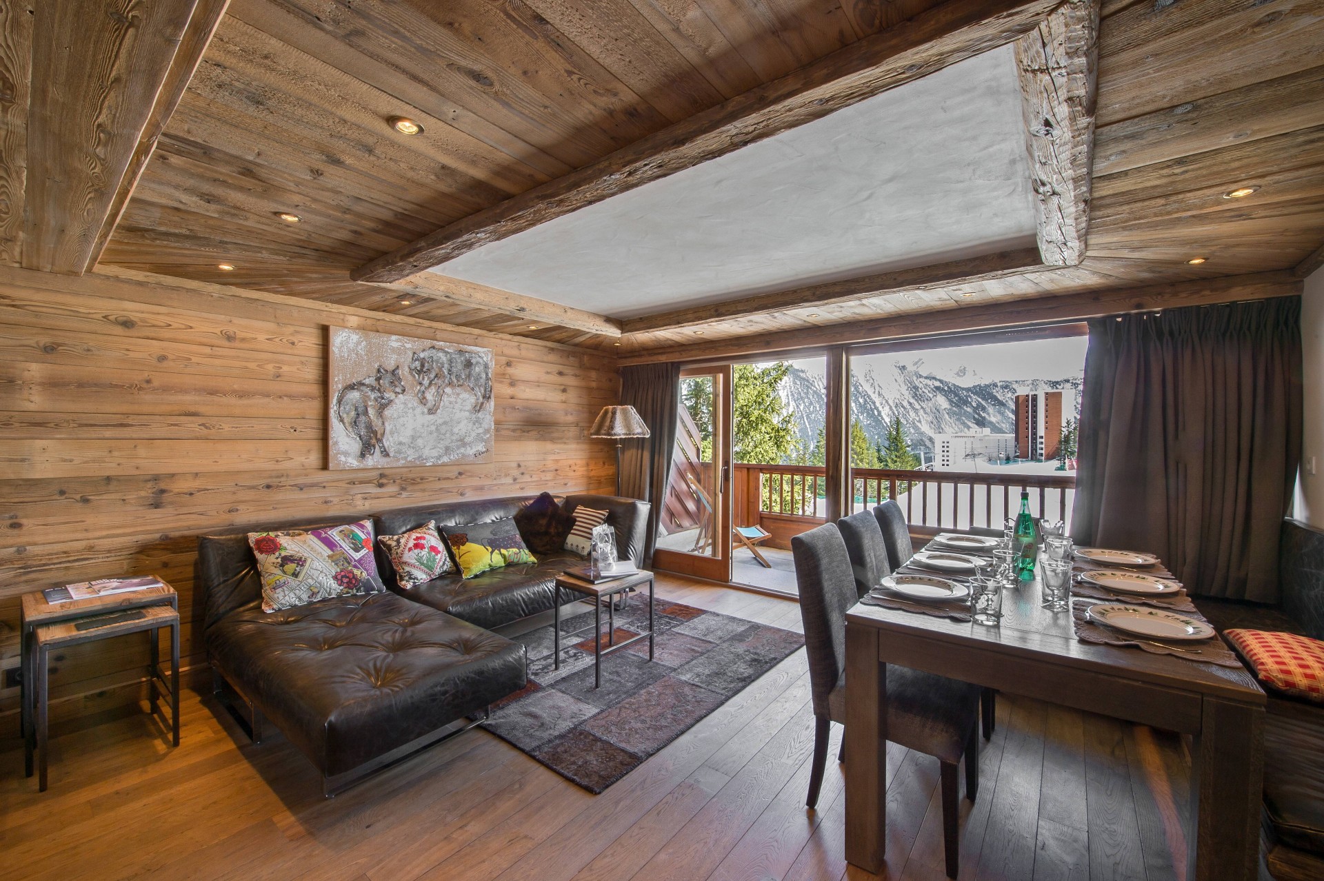 Courchevel 1850 Luxury Rental Appartment Vorobierite Living Room