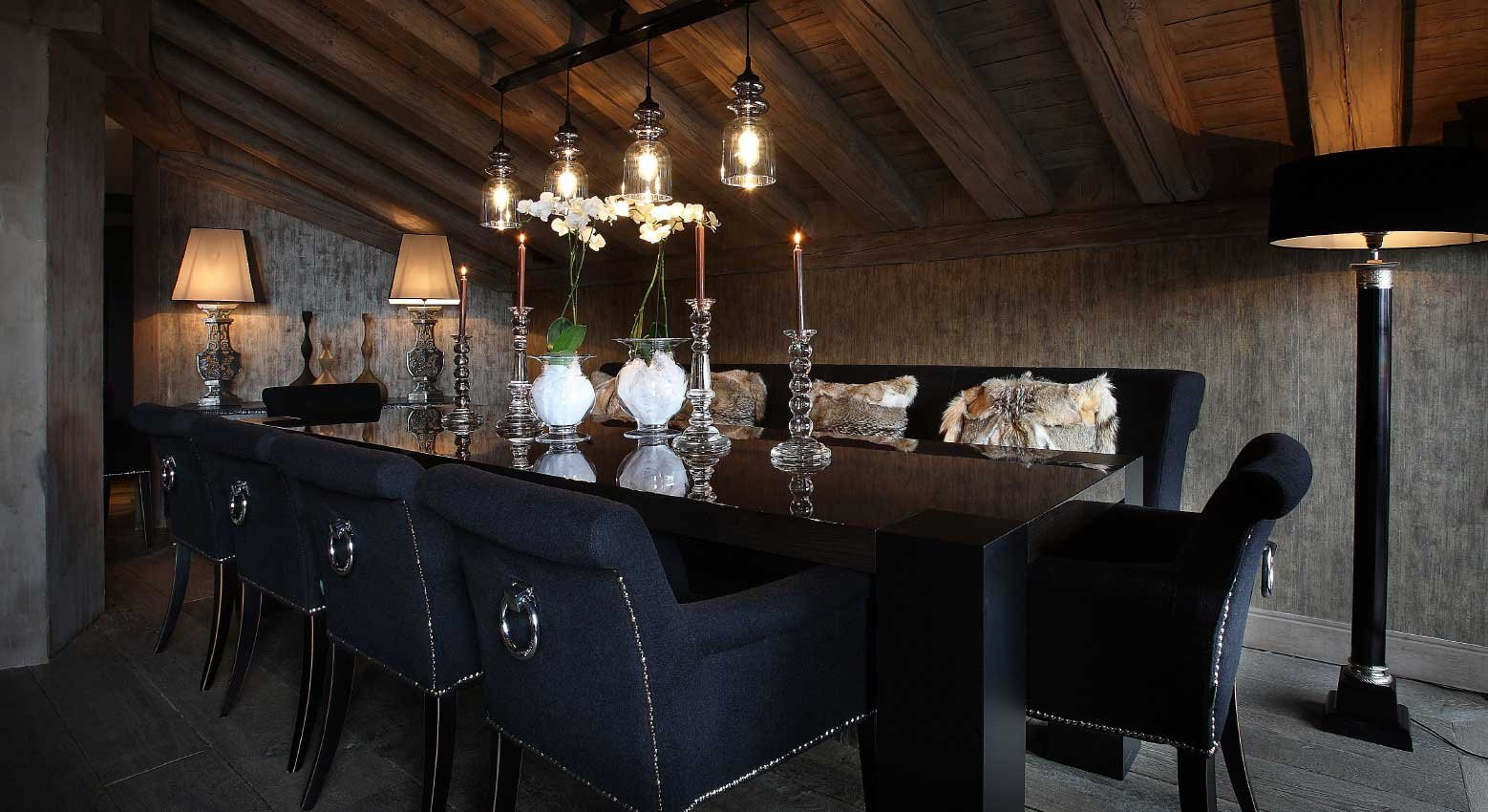 Courchevel 1850 Location Chalet Luxe Acorite Salle A Manger 