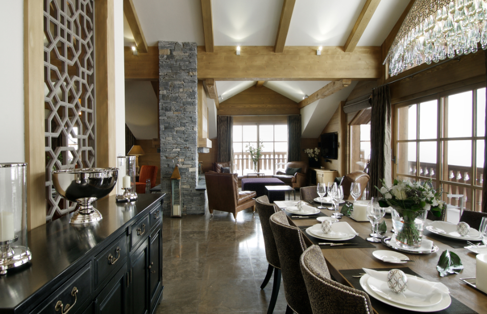Courchevel 1850 Luxury Rental Appartment Carnatite Dining Room
