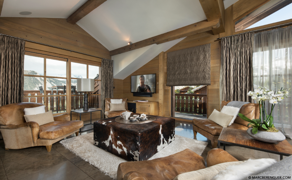 Courchevel 1850 Luxury Rental Appartment Carnatite Living Room 2