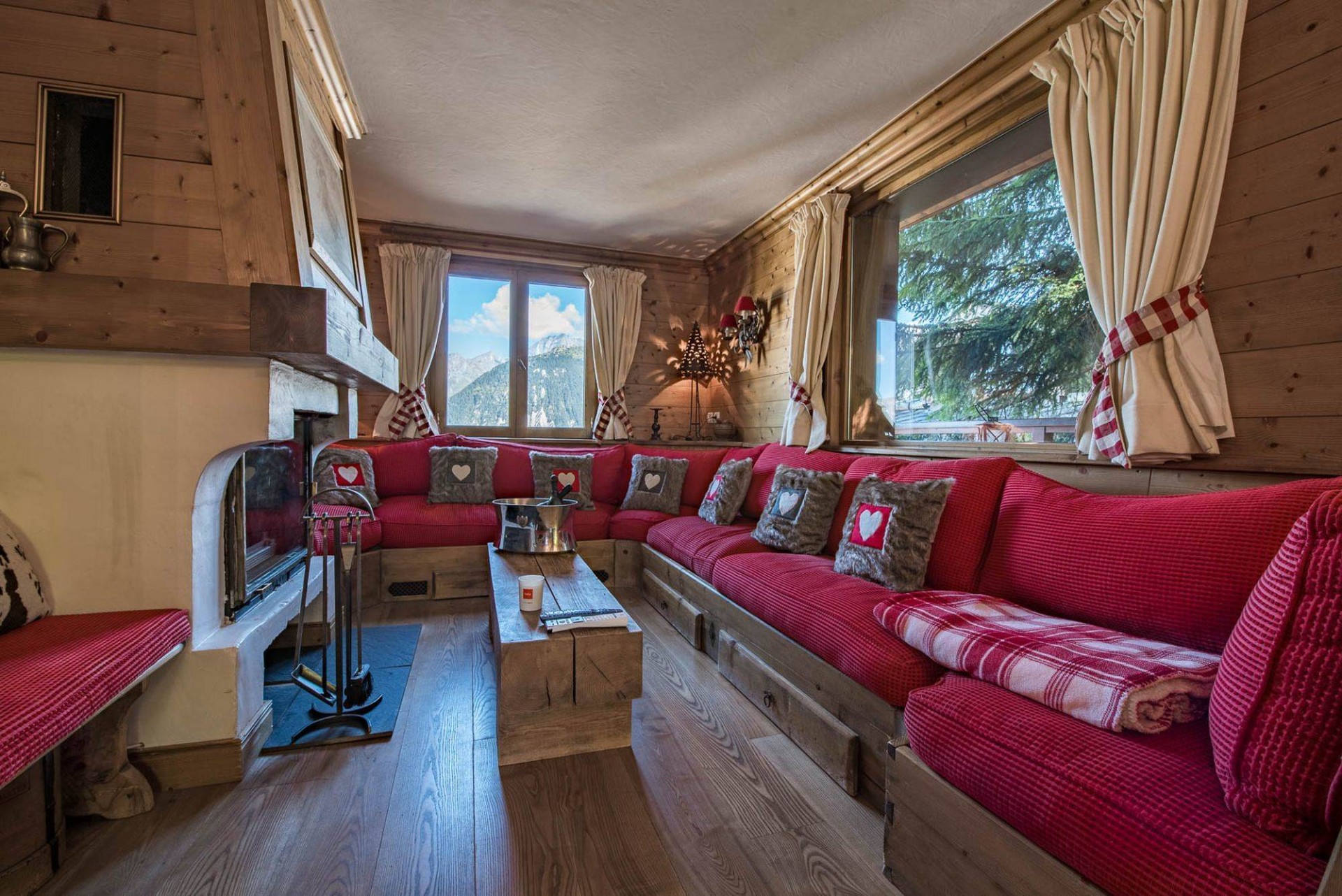 Courchevel 1850 Location Chalet Luxe Chrysoprase Séjour