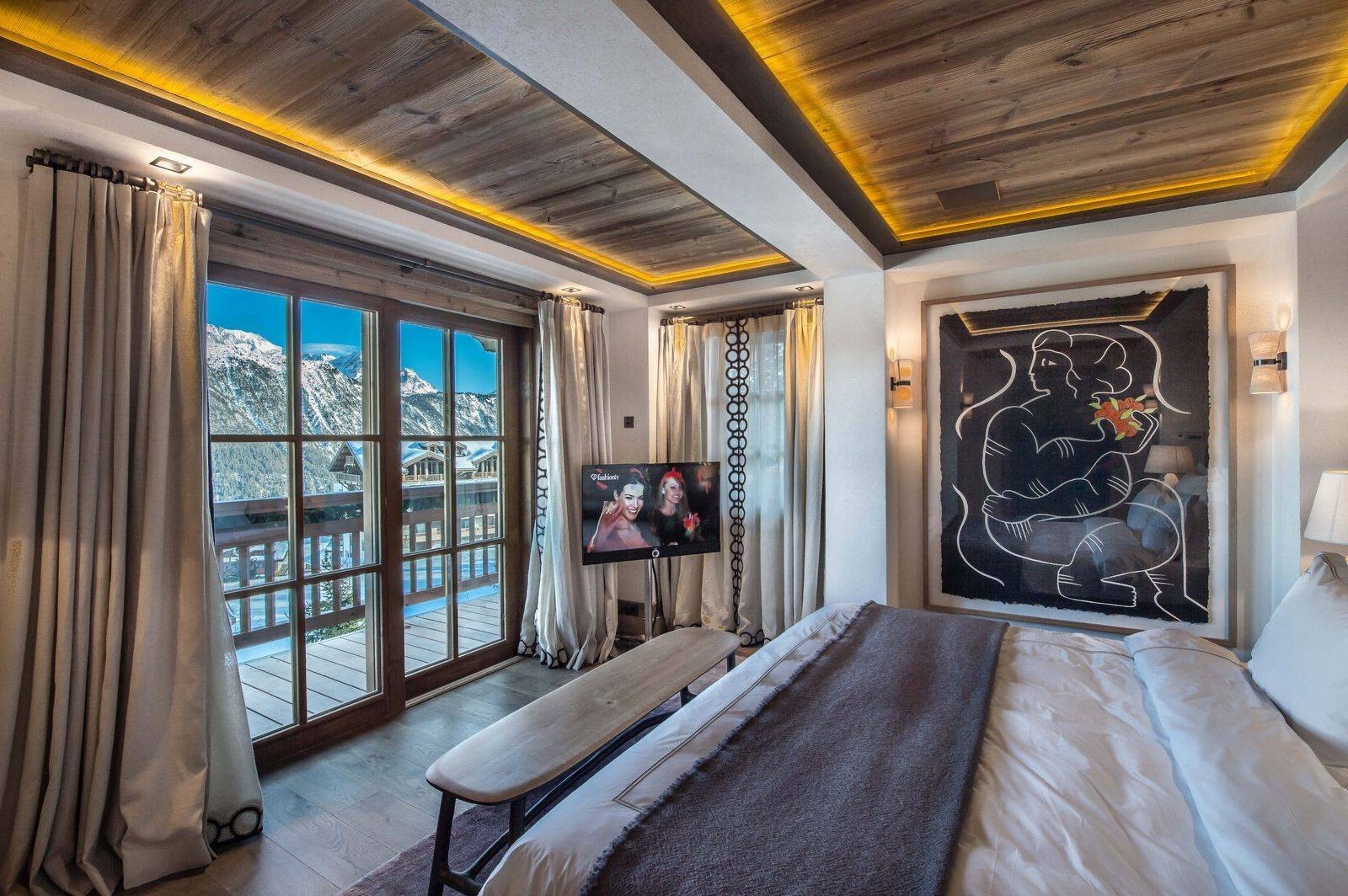 Courchevel 1850 Location Chalet Luxe Chudobaïte Bedroom 5