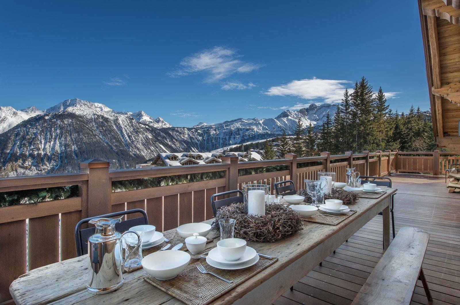 Courchevel 1850 Location Chalet Luxe Chudobaïte Terrasse