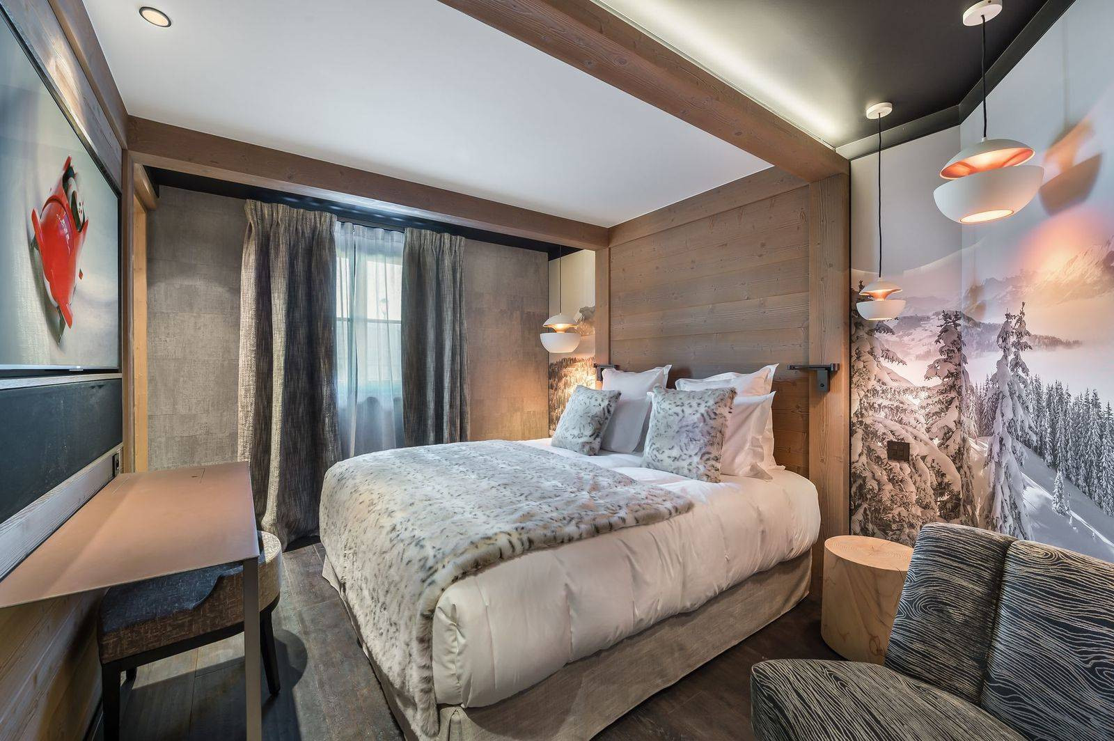 Courchevel 1850 Location Chalet Luxe Elaxane Chambre Sapin 