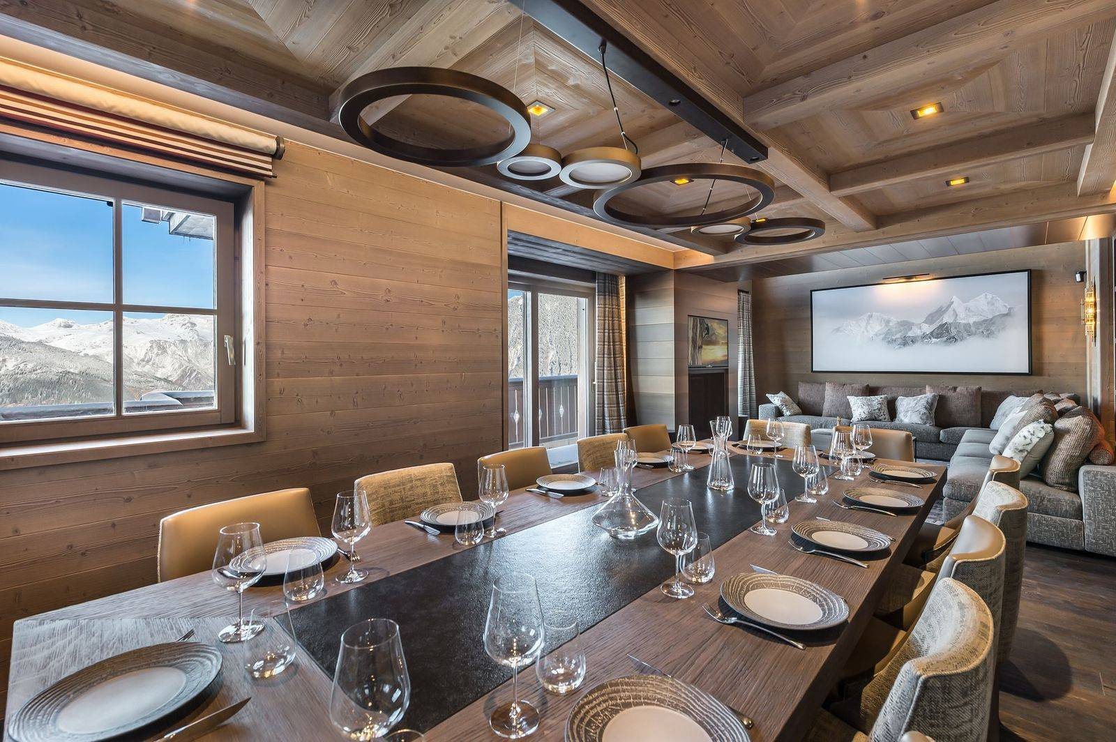 Courchevel 1850 Location Chalet Luxe Elaxane Salle A Manger 