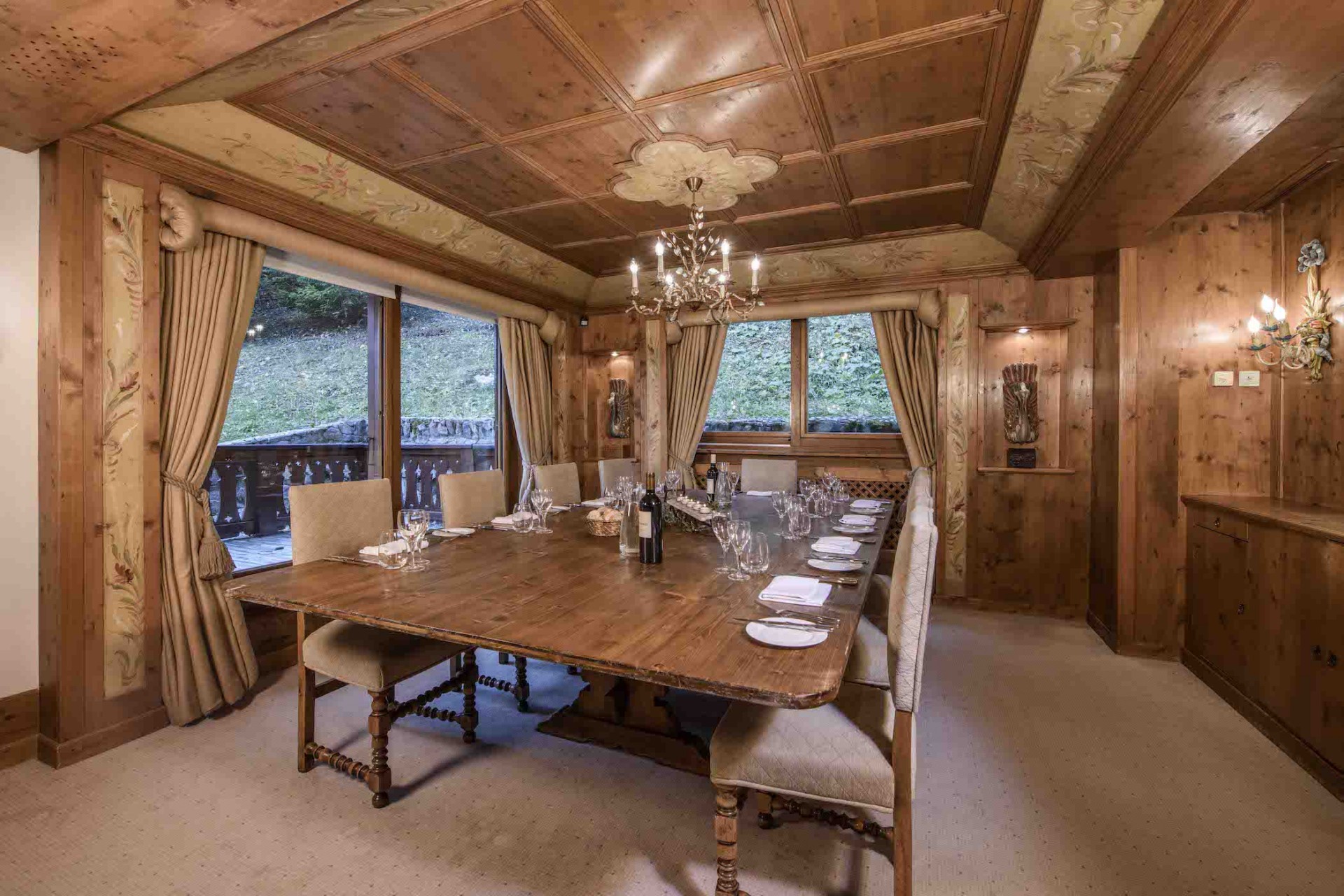 Courchevel 1850 Location Chalet Luxe Nilia Salle A Manger