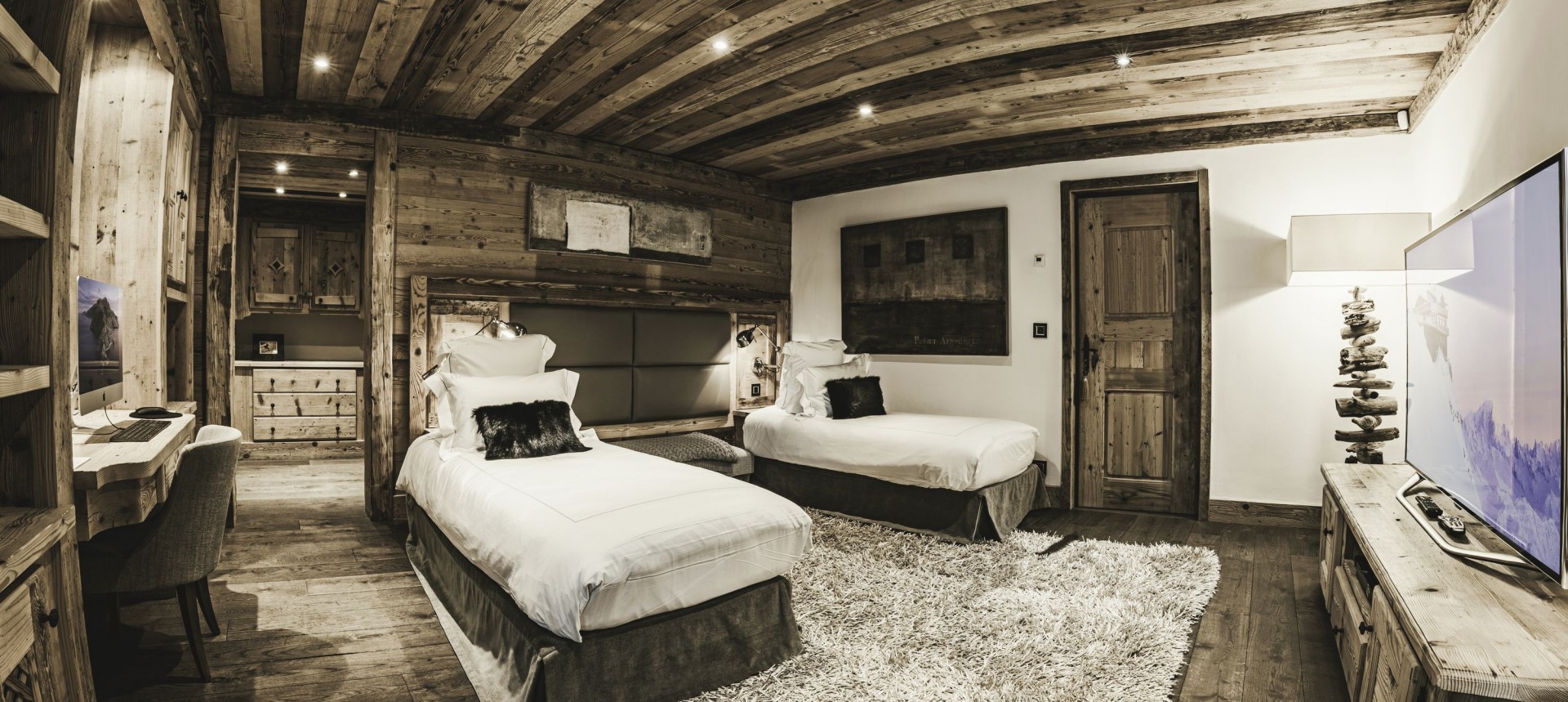 Courchevel 1850 Location Chalet Luxe Nilion Chambre Twin