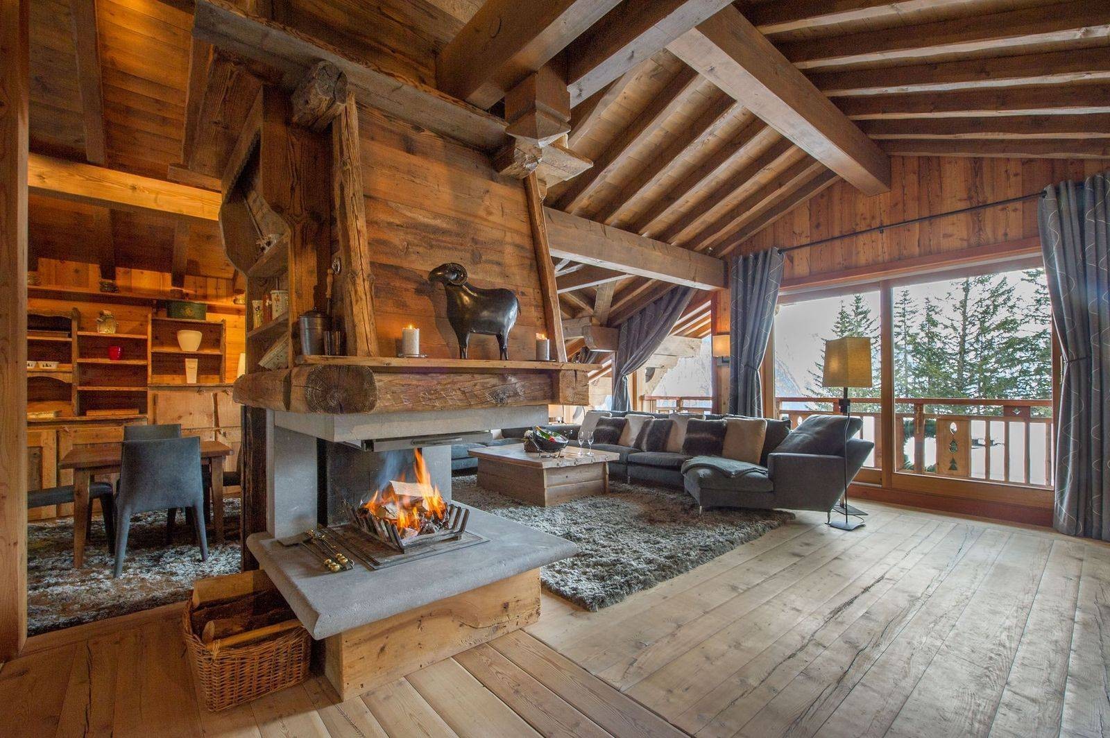 Courchevel 1850 Luxury Rental Chalet Tancoite Living Room