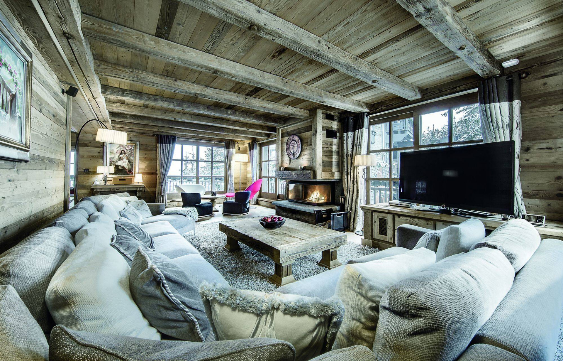 Courchevel 1850 Location Chalet Luxe Tazey Salon