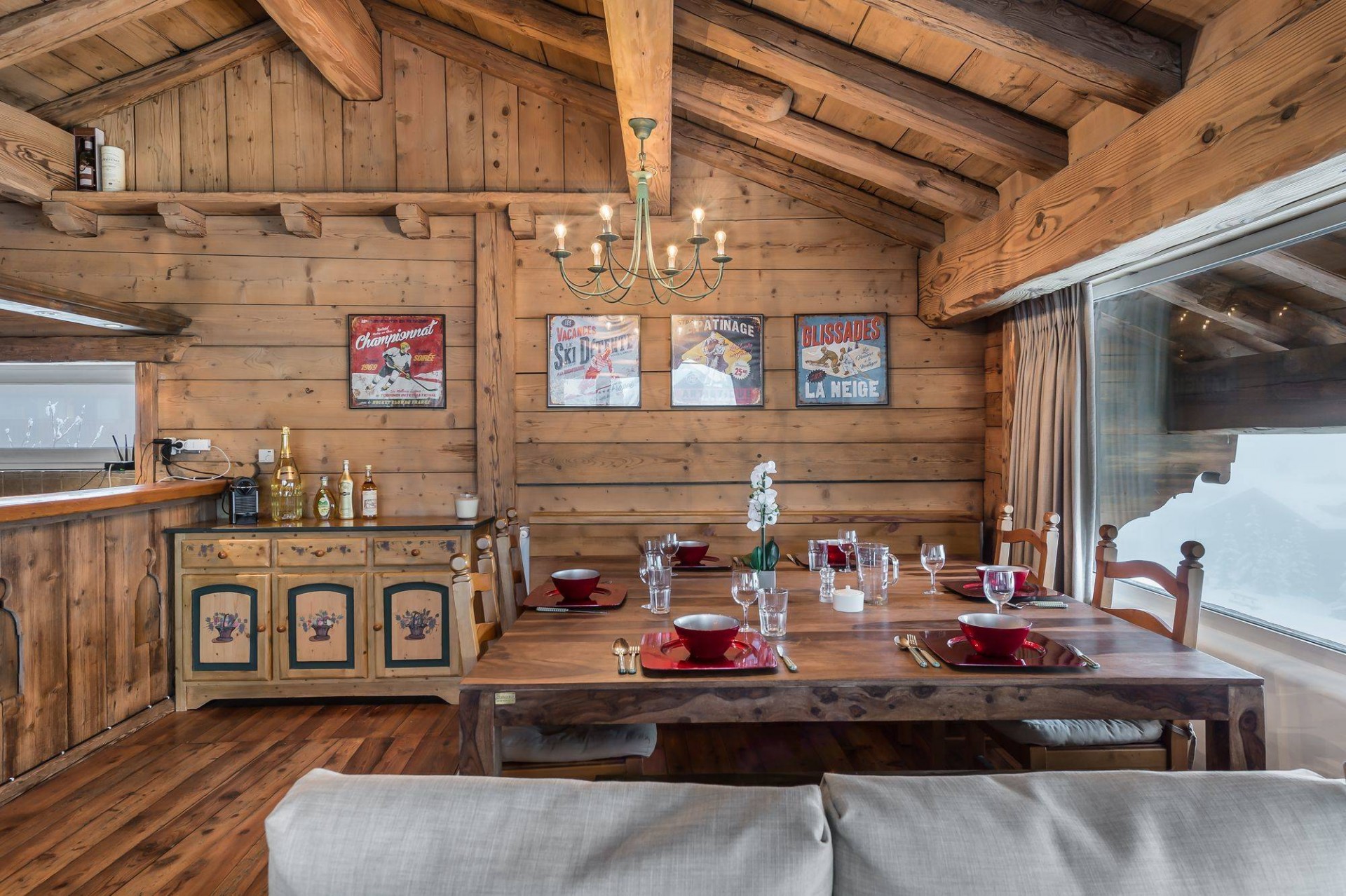 Courchevel 1850 Location Chalet Luxe Tazuy Salle A Manger