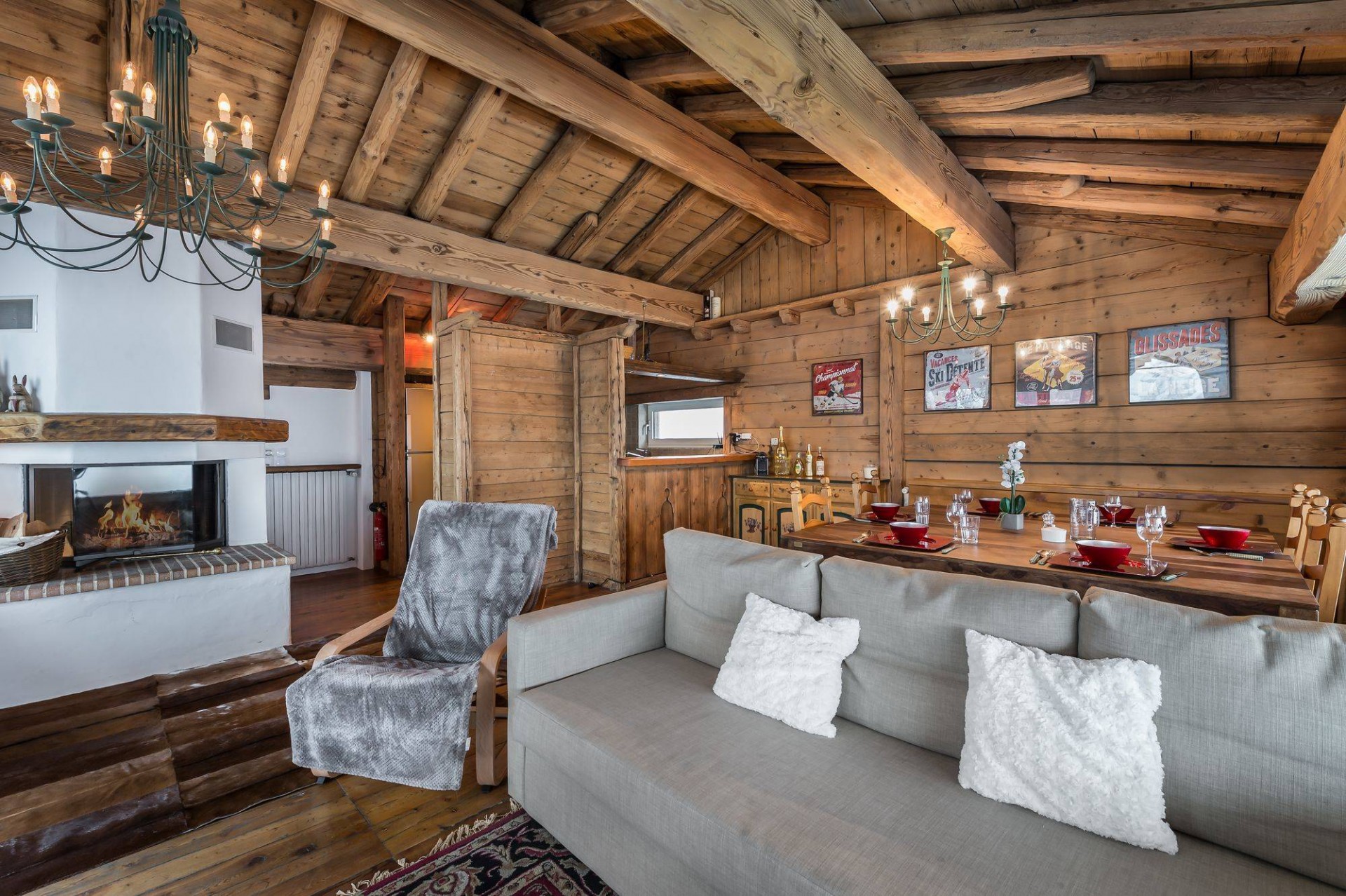 Courchevel 1850 Luxury Rental Chalet Tazuy Living Room