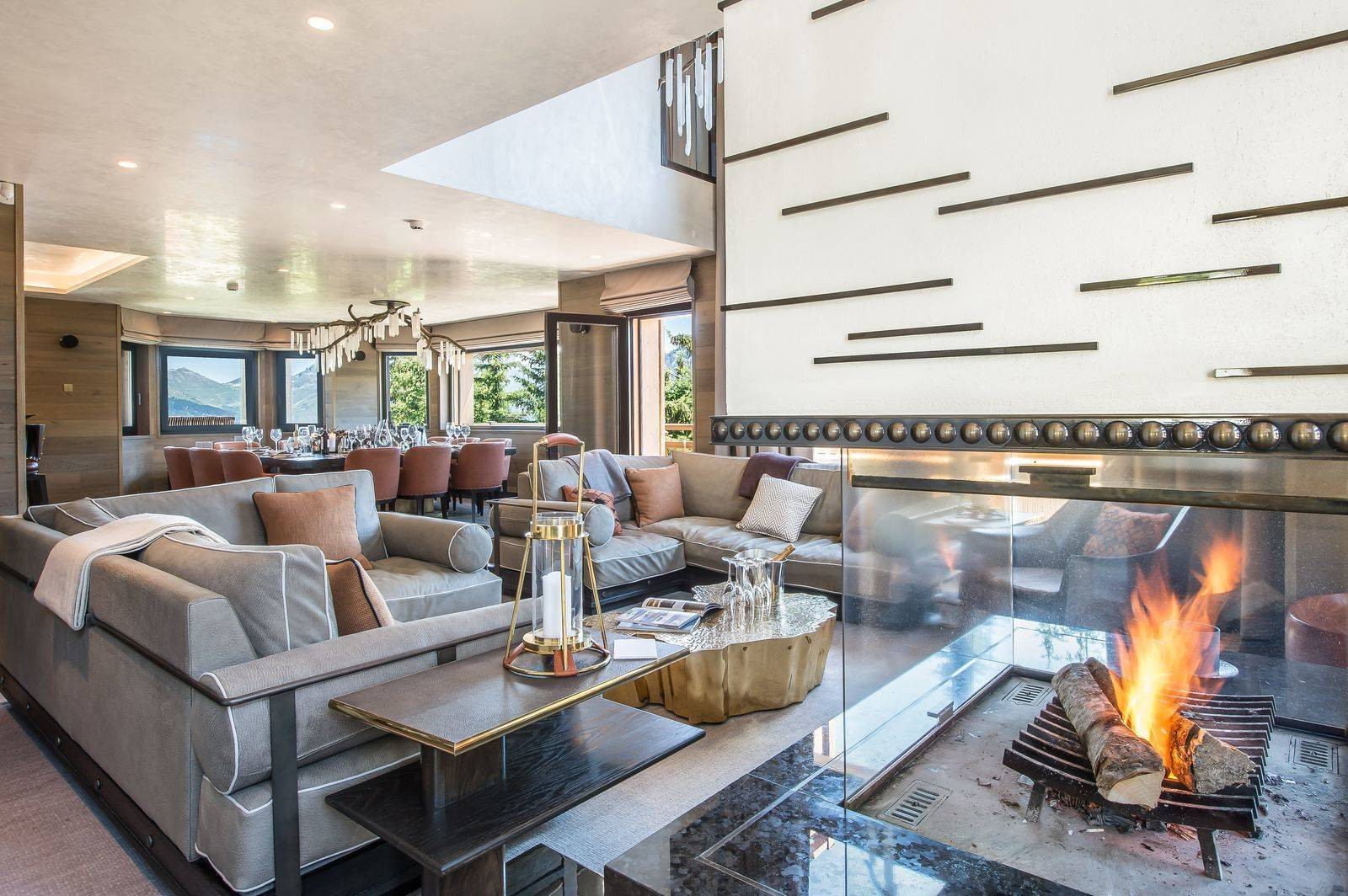 Courchevel 18500 Location Chalet Luxe Chromatite Salon