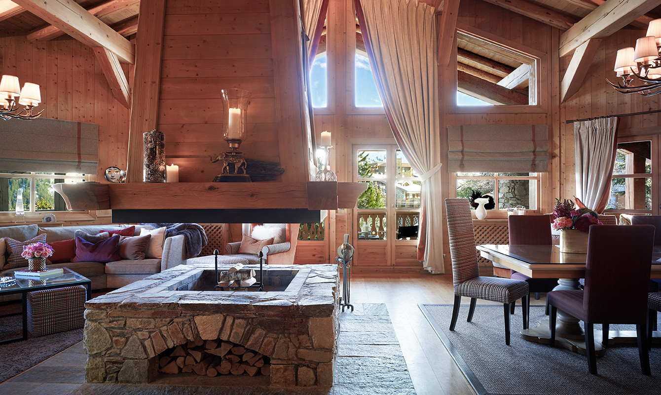 Courchevel 18500 Location Chalet Luxe Chromite Salon