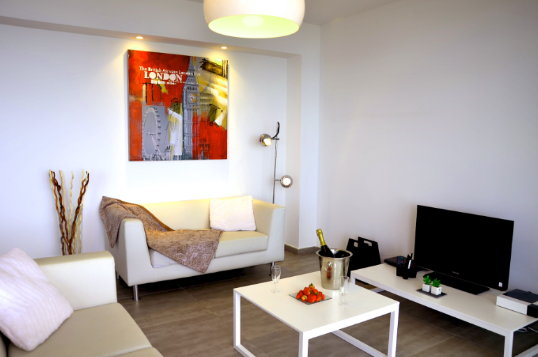 Ile Rousse Location Appartement Dans Résidence Luxe Hybiscus Salon 2