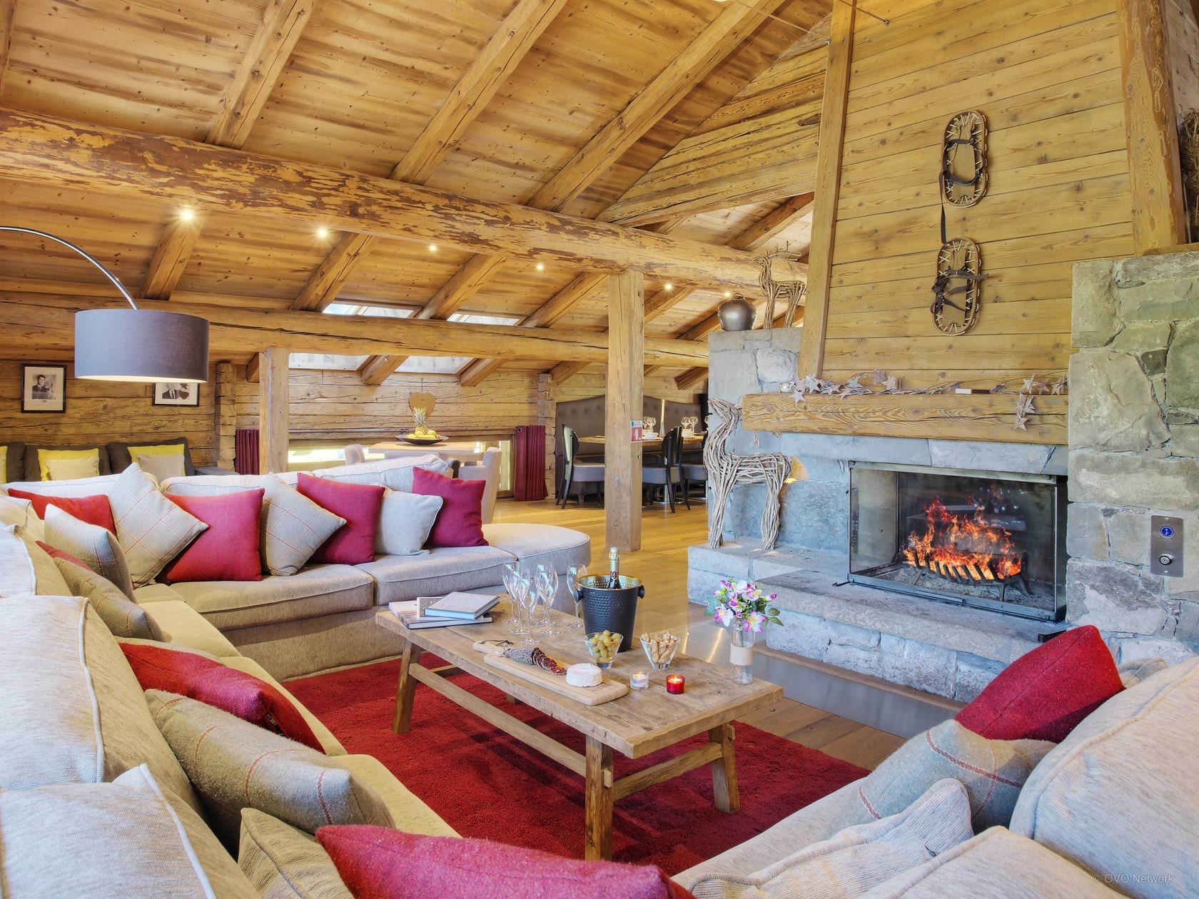La Clusaz Luxury Rental Lawsonite Living Room