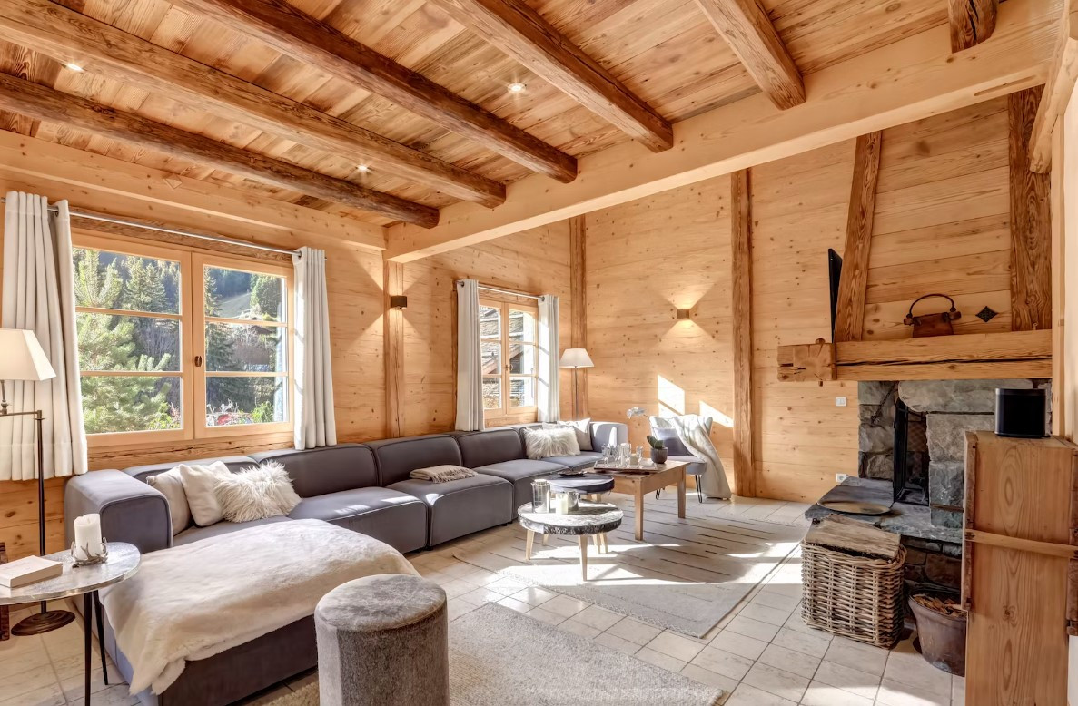 La Clusaz Location Chalet Luxe Liwadite Salon