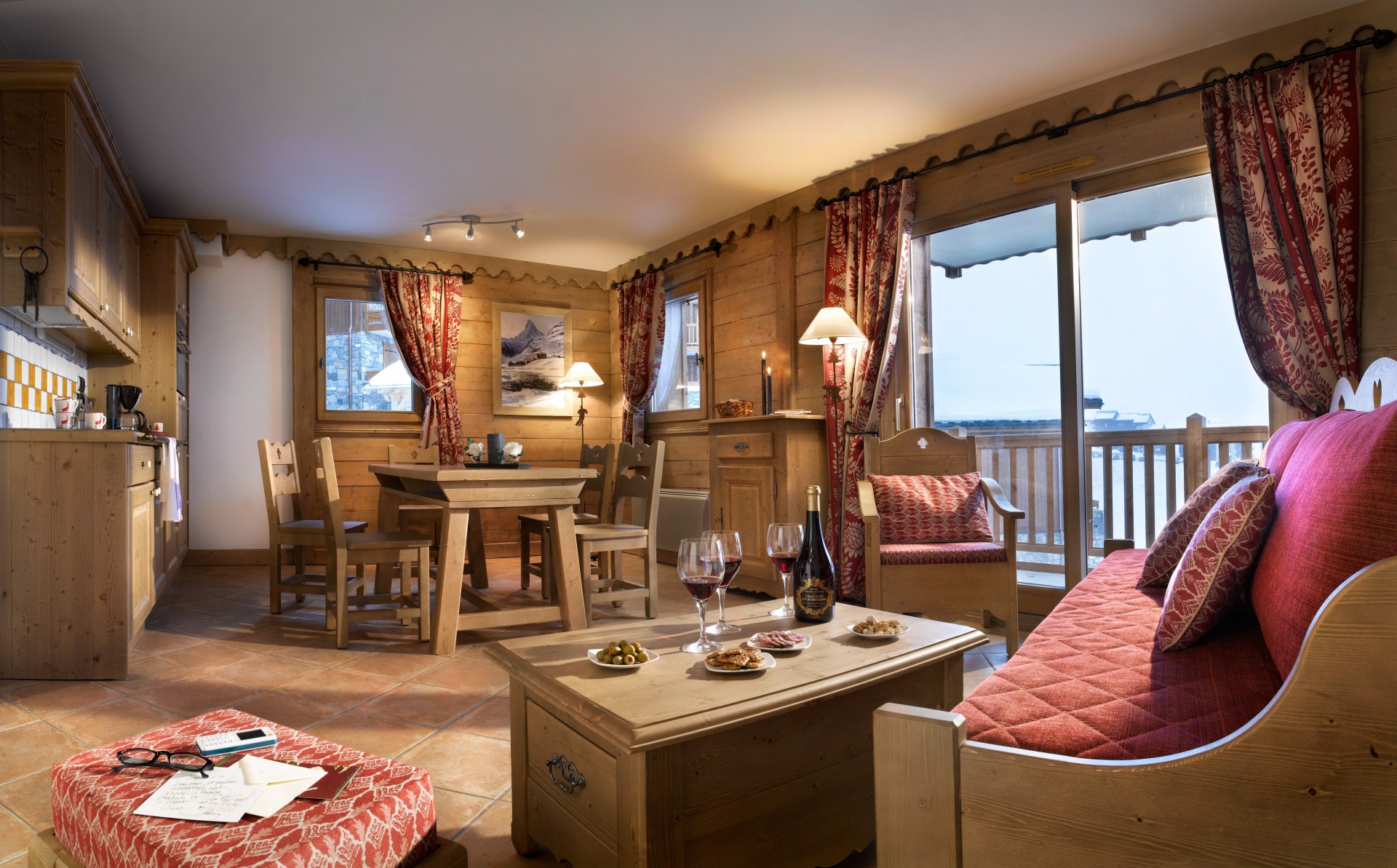 La Plagne Luxury Rental Apartment In Residence Jalate Living Area