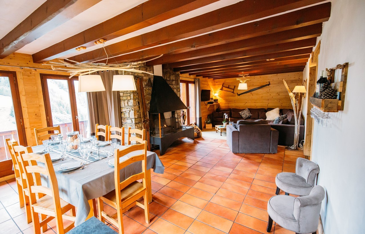 La Plagne Location Chalet Luxe Jadéite Verte Séjour