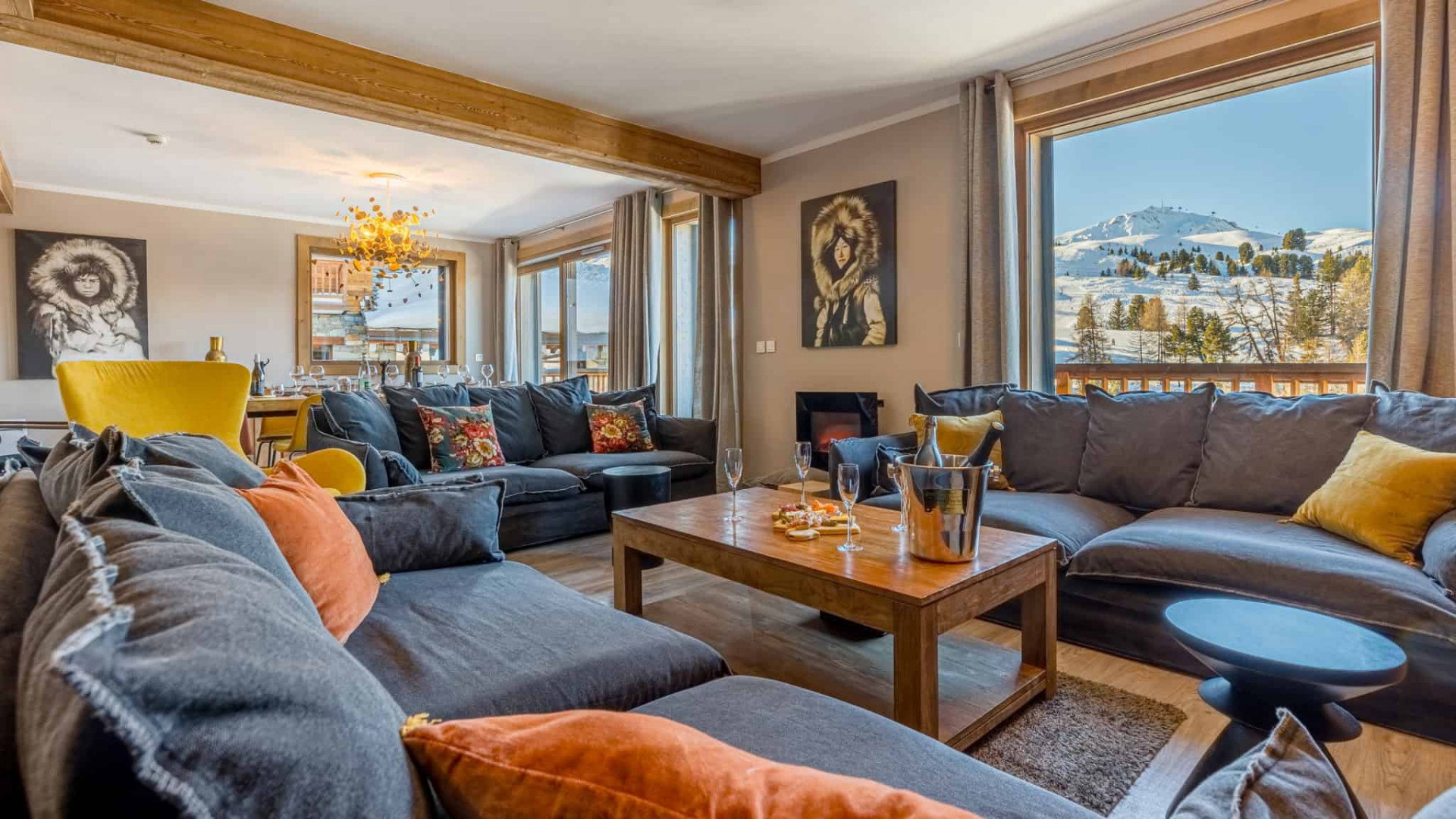 La Plagne Location Chalet Luxe Takunite Séjour