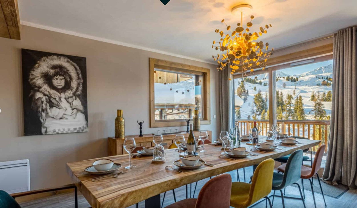 La Plagne Location Chalet Luxe Tunukite Salle A Manger 1