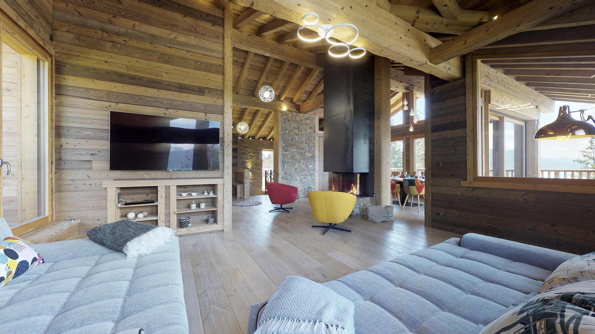 La Tania Location Chalet Luxe Couzite Salon