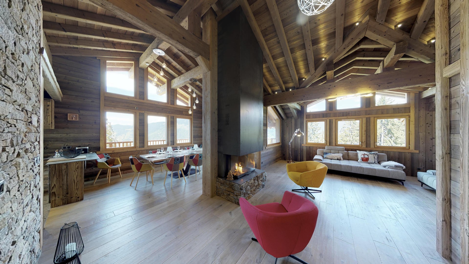 La Tania Location Chalet Luxe Couzite Séjour