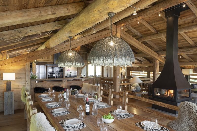 Le Grand Bornand Location Chalet Luxe Leonute Table A Manger