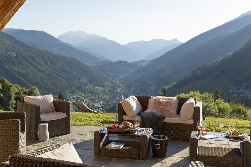 Le Grand Bornand Location Chalet Luxe Leonute Terrasse