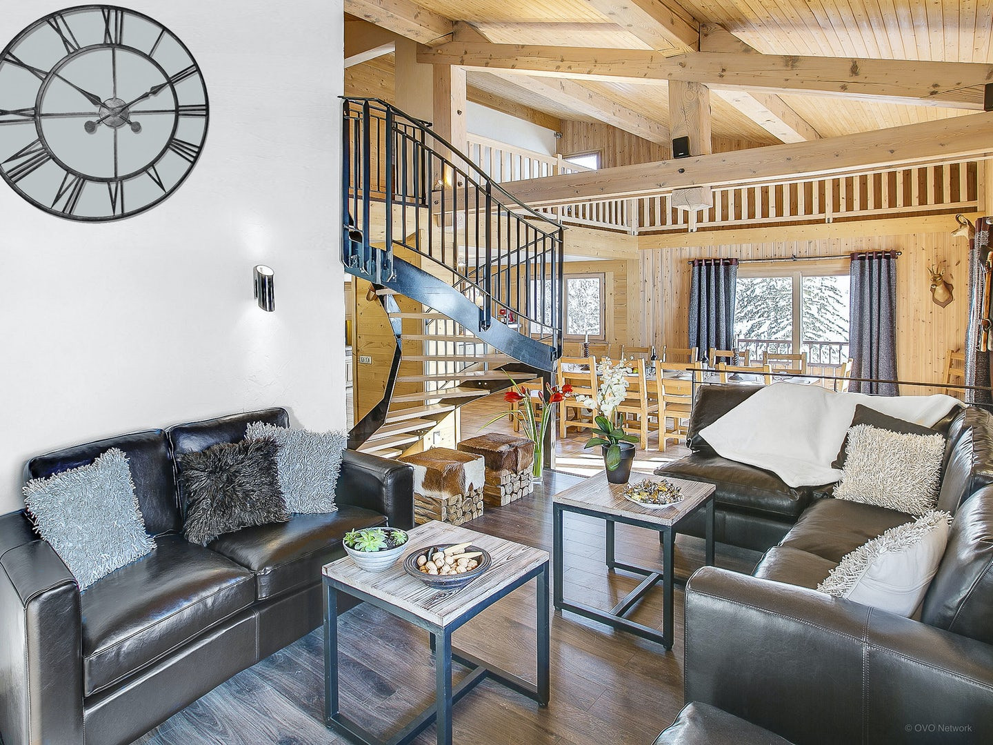 Le Grand Bornand Location Chalet Luxe Leubarbe Salon 