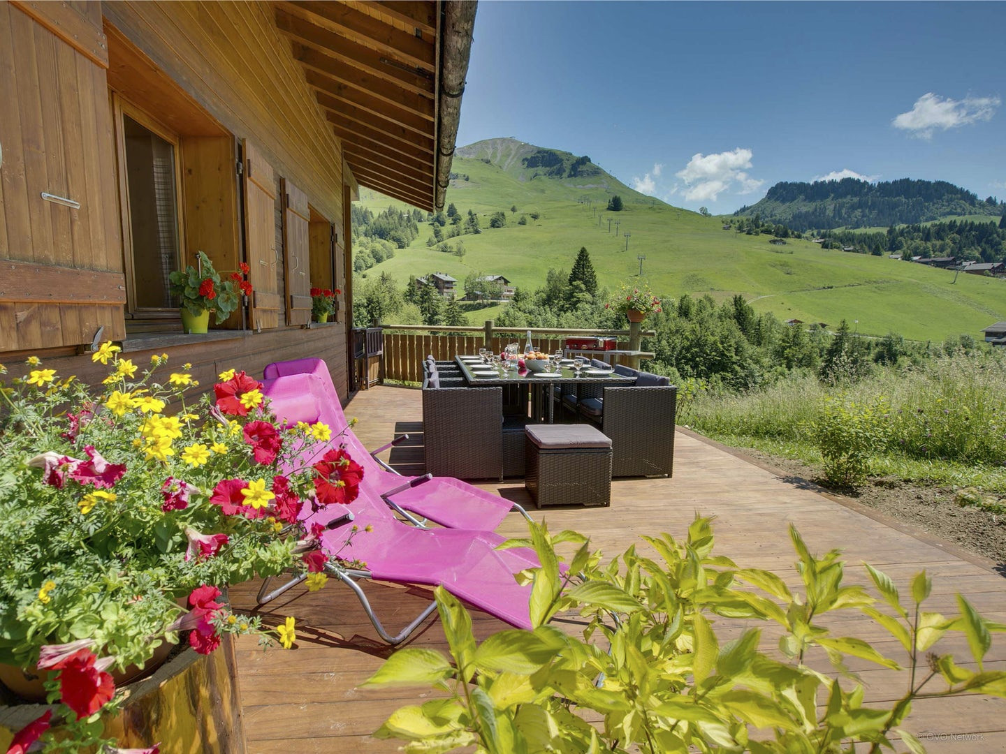 Le Grand Bornand Location Chalet Luxe Leuboria Terrasse