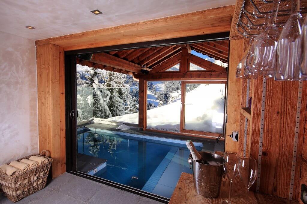 Les Allues Location Chalet Luxe Magnetite Piscine