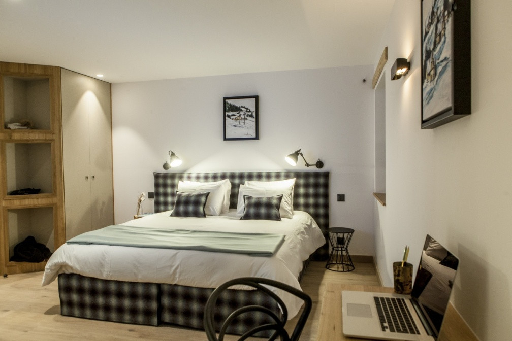 Les Arcs Location Chalet Luxe Cascida Chambre Carreaux 