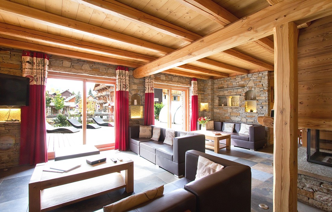  Les Deux Alpes Location Chalet Luxe Cervantote Salon