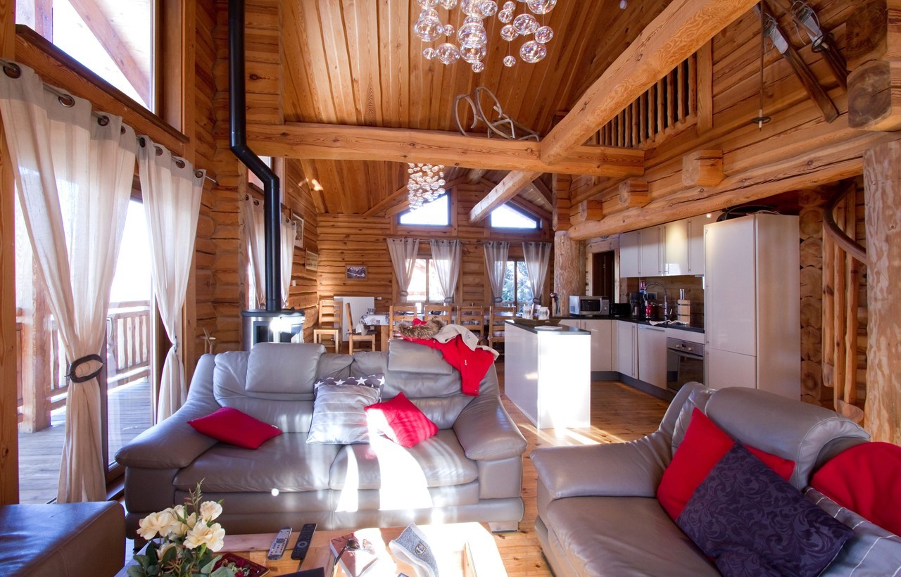 Location Chalet Les 2 Alpes Luxe Princess Blue Séjour