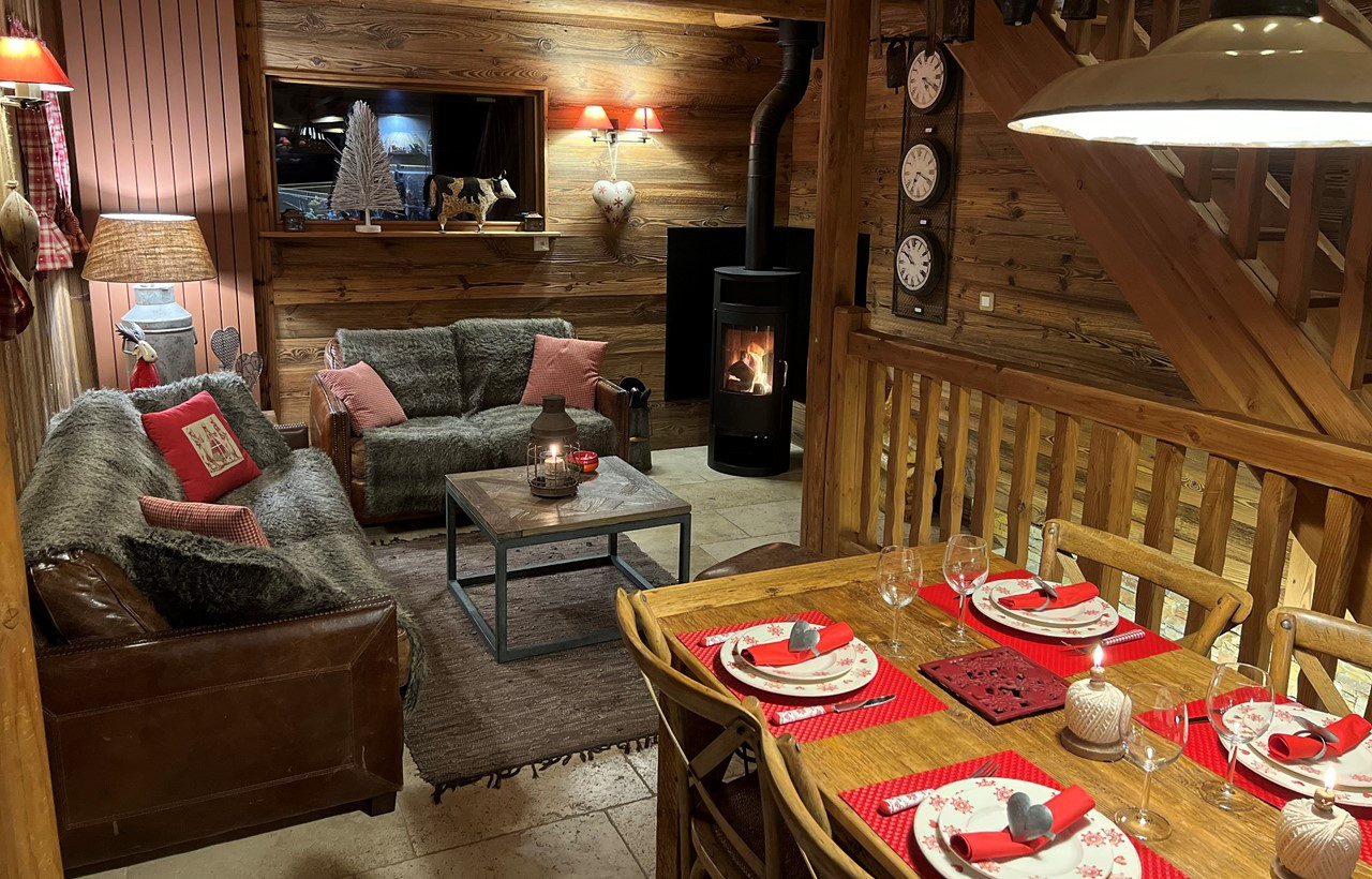 Les Deux Alpes Location Chalet Luxe Topaze Dorée Séjour