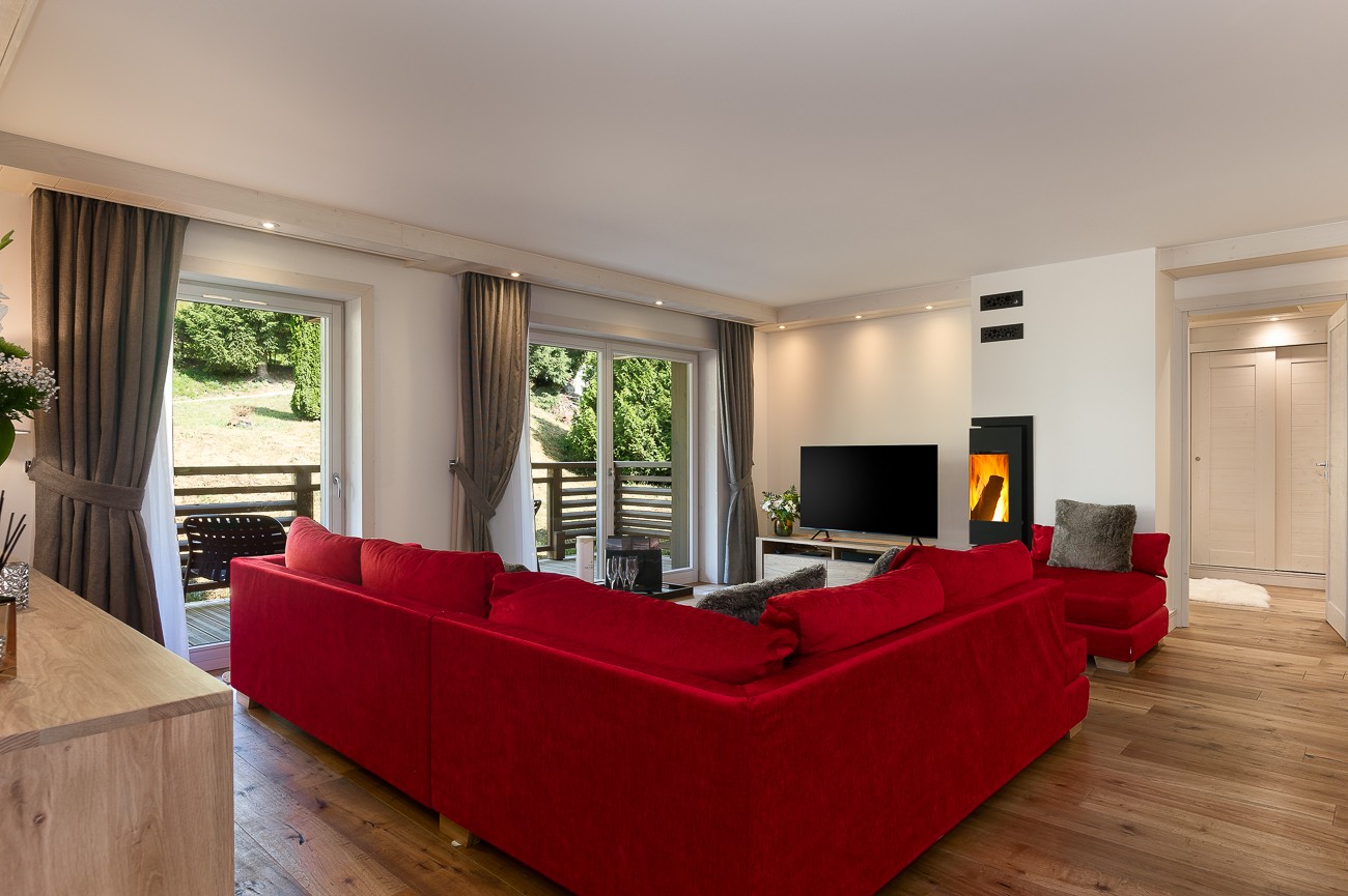 Les Gets Location Appartement Luxe Andoume Salon