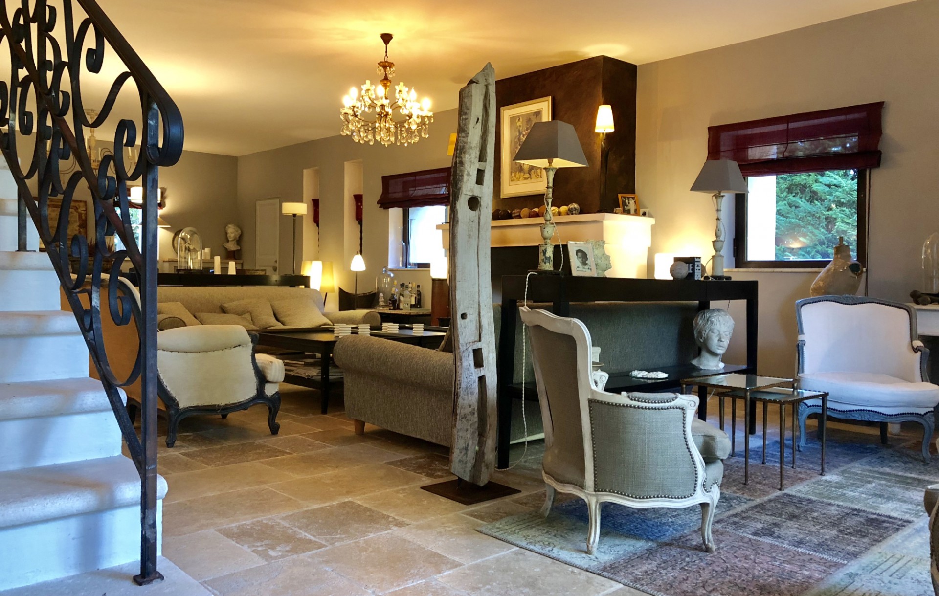 Luberon Location Villa Luxe Asperile Salon