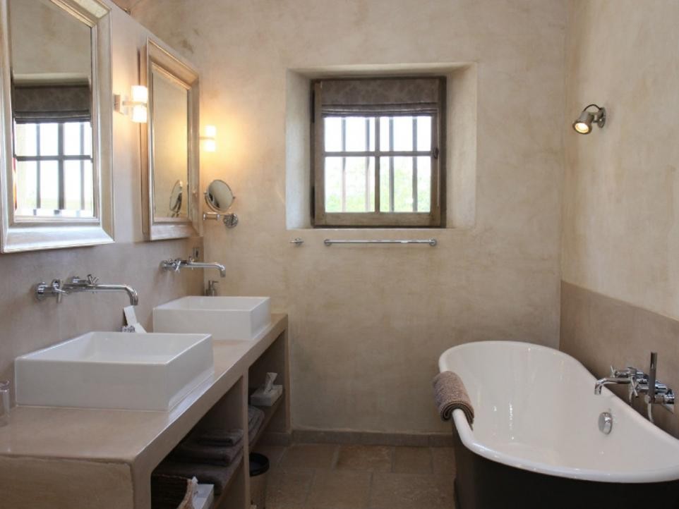 Luberon Location Villa Luxe Lin Jaune Salle De Bain 2