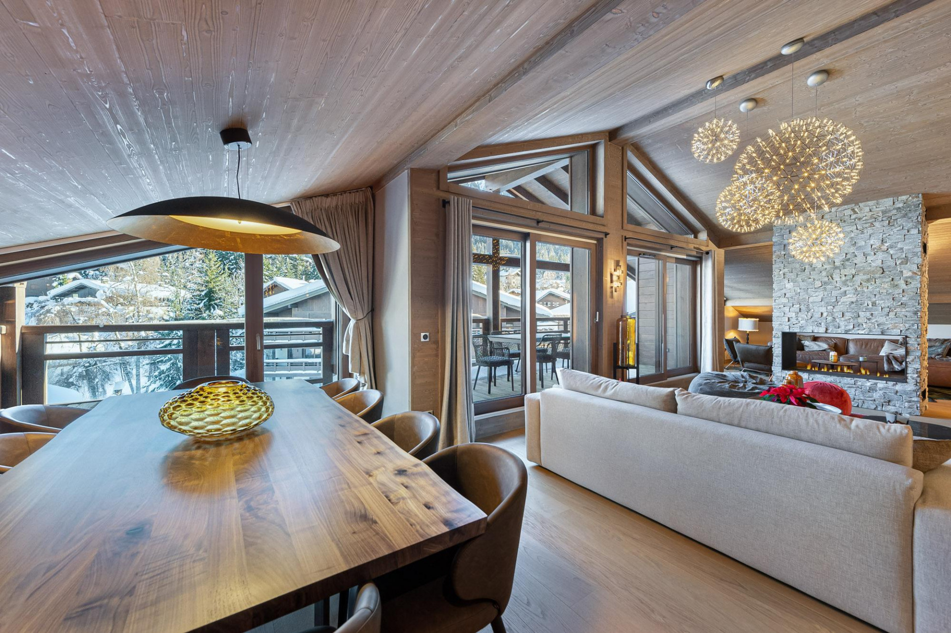 Megève Location Appartement Dans Résidence Luxe Calion Séjour 1